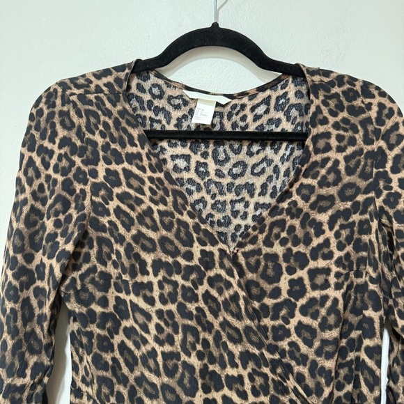 H&M | Leopard Wrap Midi Dress 6 - Picture 4 of 11